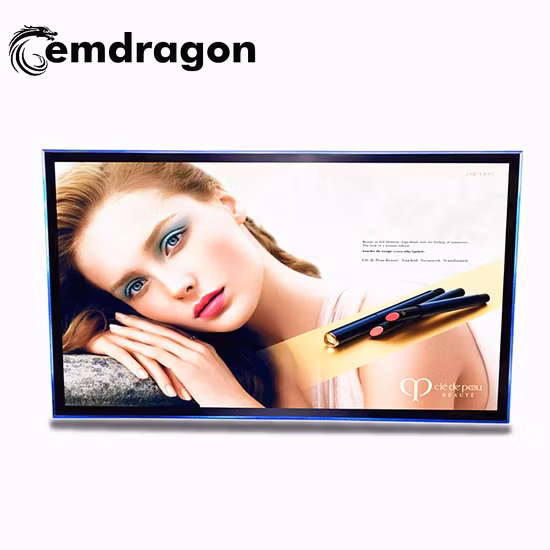 55 Inch Ultra-Thin Wall Mount Digital Signage 3D Advertising Video Screen Removable Wall System Advertising Ruler LCD Digital Signage