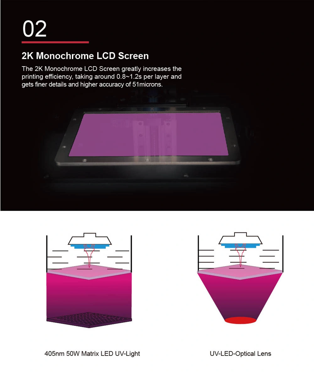 Rays-up Curing Model Machine UV LCD Resin Curing 3D Printer Printing Machine