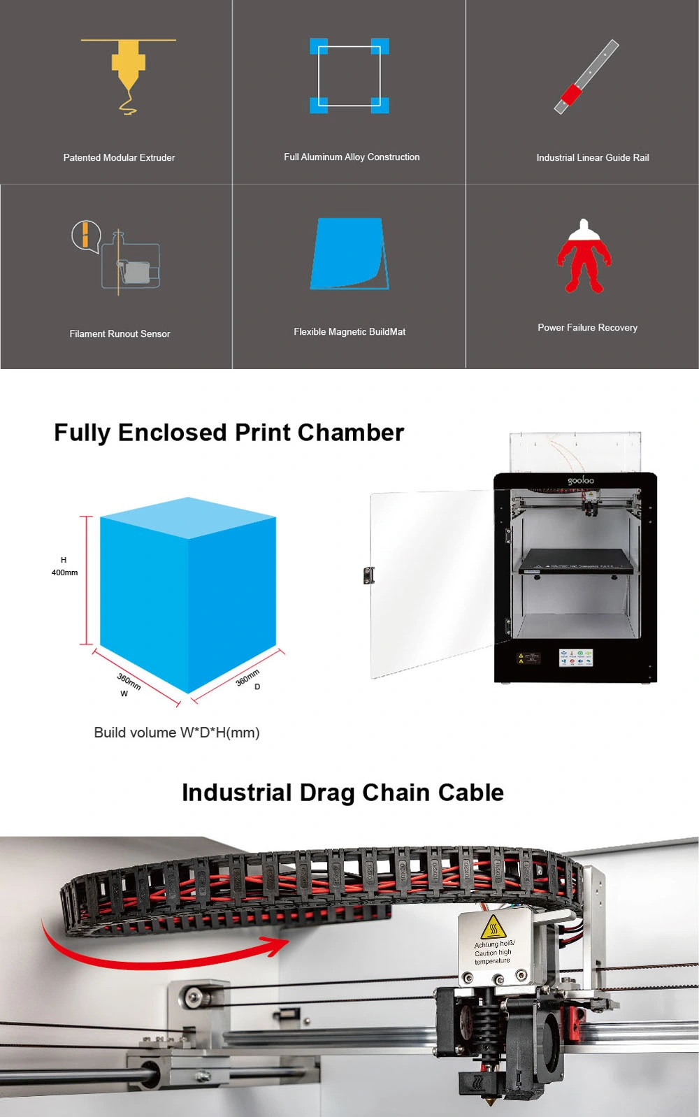 Plus Desktop Model Fdm 3D Printer for OEM 3D Printing