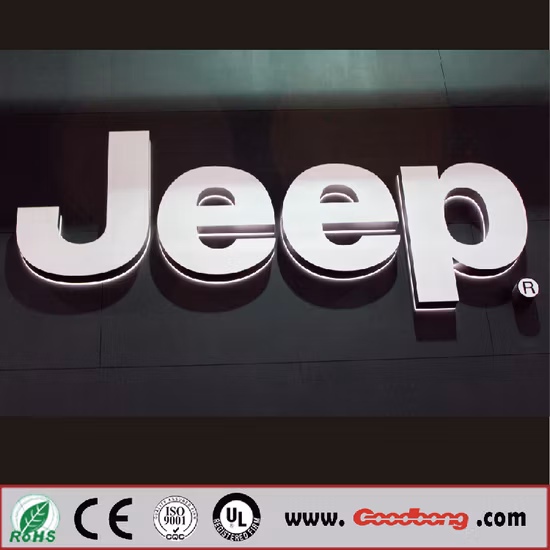 Sinalização do logotipo do carro em resina epóxi 3D