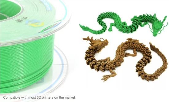 Impressora 3D PLA+ Filamentos livres de emaranhados Materiais de impressão 3D 1,75 mm 1 kg Maior resistência à tração Melhor aderência Tamanho grande Máquinas de impressão 3D Filamento preto 1 kg