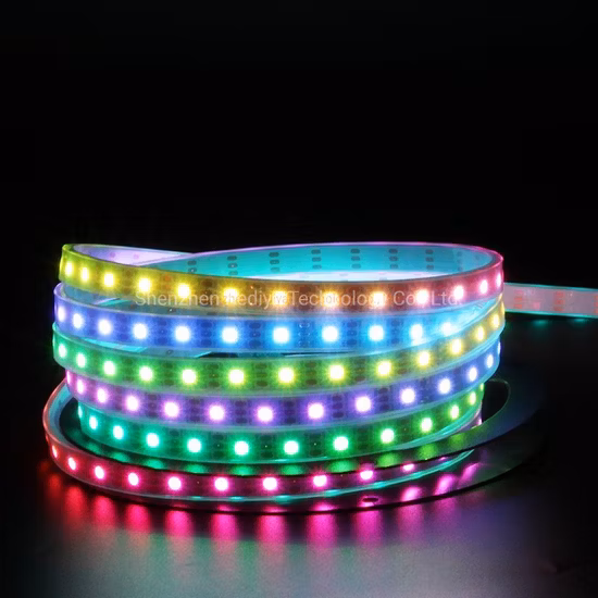 Barra de luz endereçável à prova d'água TV LED 5V 12V 24V 30 60 144LEDs RGB Ws2812b Chip 5050 Pixel RGB LED Strip Light
