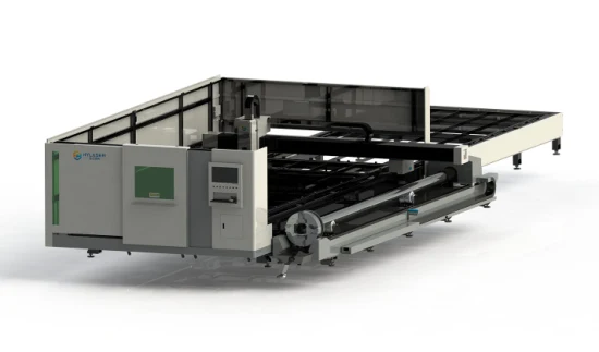 Máquina de corte a laser CNC 1000W-30000W Mesa de troca industrial com cobertura completa CNC Router Corte de metal Aço carbono/alumínio/latão Acessórios para máquinas de corte