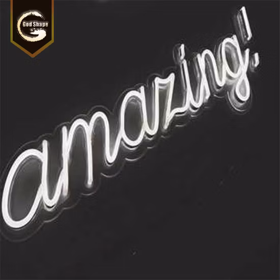 Sinalização de caixa de luz LED neon acrílica externa para decoração publicitária