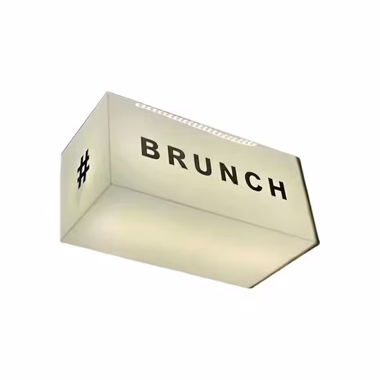 Letreiro de caixa de luz LED personalizado Sinalização interna de acrílico Logotipo da empresa