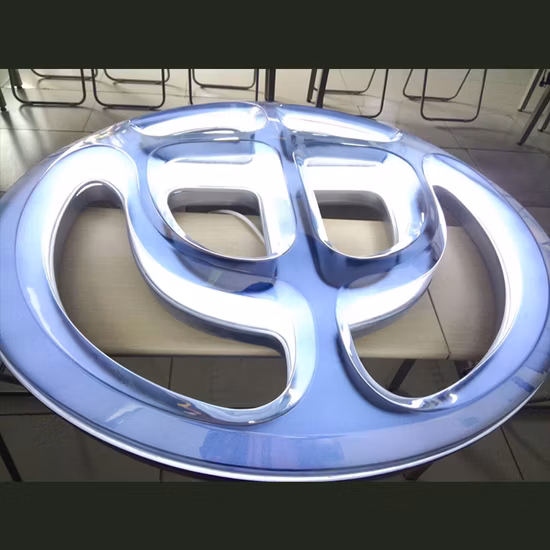 Sinalização do logotipo do carro iluminado por LED em relevo 3D CE